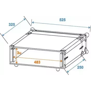Kõva kohver Roadinger 30107192 Alumiinium Must Hõbedane 525x400x180mm