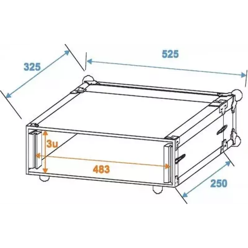 Kõva kohver Roadinger 30107192 Alumiinium Must Hõbedane 525x400x180mm