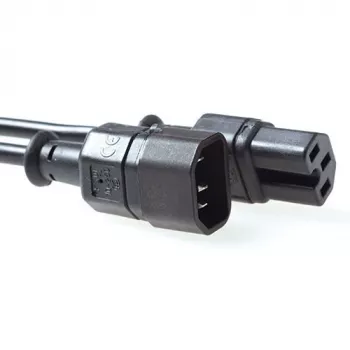 Toitekaabel ACT Powercord C14 - C15 must 0,6 m