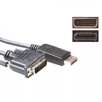 ACT üleminekukaabel DisplayPort isane – DVI isane 3,00 m