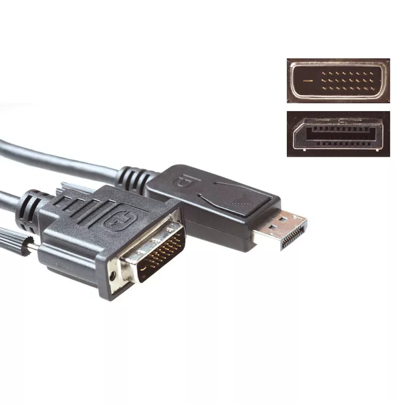 ACT üleminekukaabel DisplayPort isane – DVI isane 5,00 m