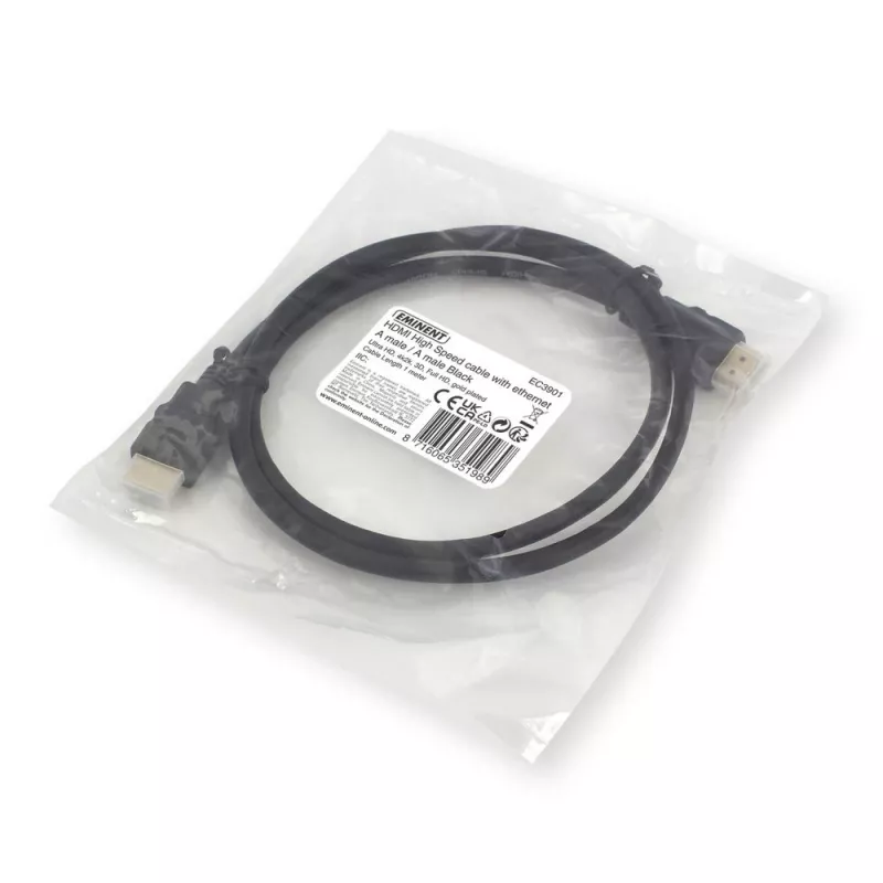 Ewent EC3901 HDMI-kaabel 1 m HDMI tüüp A (standardne) Must