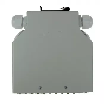 ACT DIN-rööpale paigaldatav kiudoptiline terminalkarp tühi, 12 porti, kiud, elevandiluu, 130 mm, 130 mm, 45,3 mm, Karp