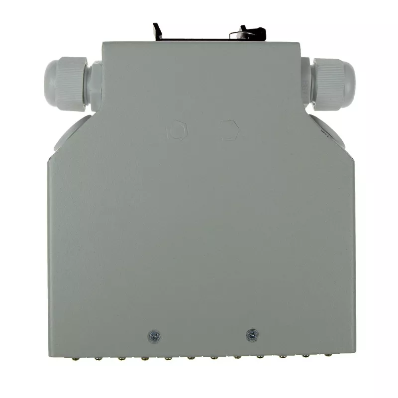ACT DIN-rööpale paigaldatav kiudoptiline terminalkarp tühi, 12 porti, kiud, elevandiluu, 130 mm, 130 mm, 45,3 mm, Karp