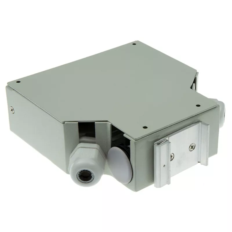 ACT DIN-rööpale paigaldatav kiudoptiline terminalkarp tühi, 12 porti, kiud, elevandiluu, 130 mm, 130 mm, 45,3 mm, Karp