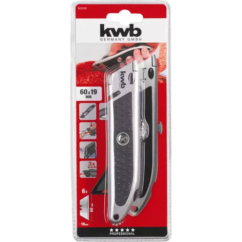 Utility knife KWB 013310 160 mm length 6 cm blade 1.9 cm width