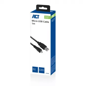 ACT USB 2.0 laadimis-/andmekaabel A-pistik - mikro B-pistik 1 meeter
