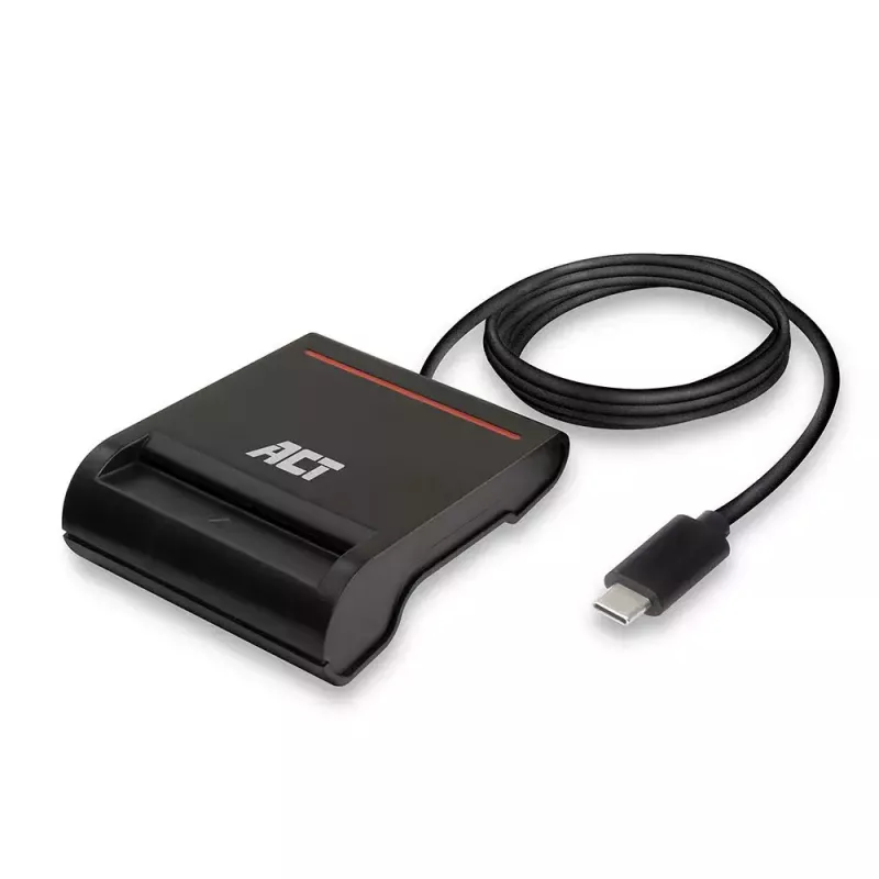 ACT väline USB-C kiipkaardi eID kaardilugeja, must
