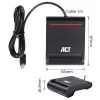 ACT väline USB-C kiipkaardi eID kaardilugeja, must