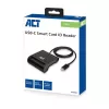 ACT väline USB-C kiipkaardi eID kaardilugeja, must