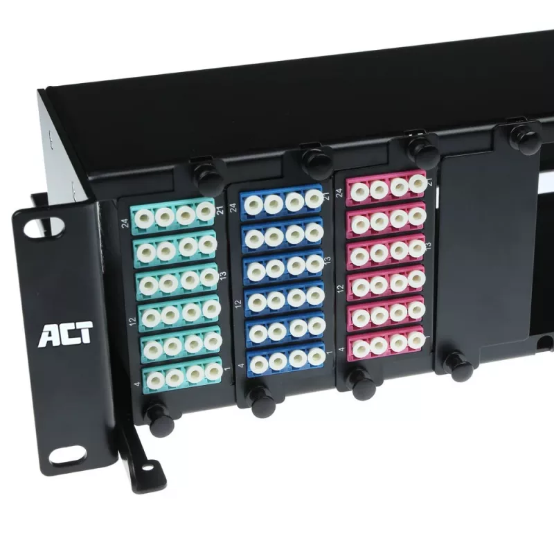 ACT kiudpaneel High Density 2HE 12 MTP®-MPO kassetile / keystone adapterplaadile