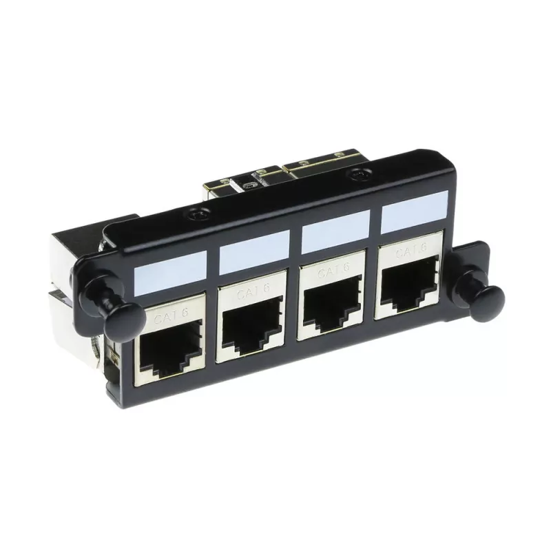 ACT adapterplaat 4 x keystone FTP jaoks, adapter, must, 1 tk