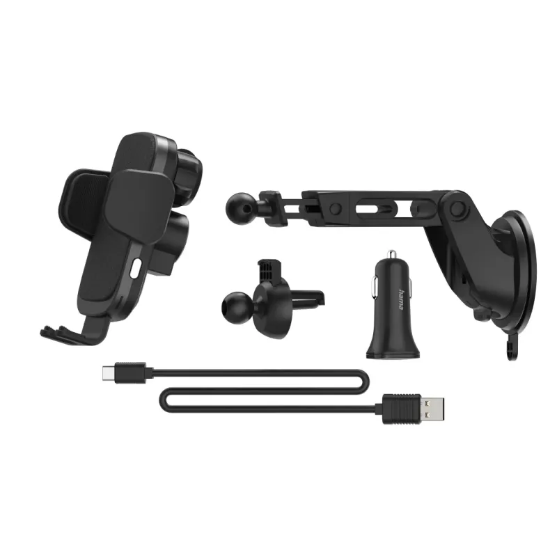 Hama FC10 Motion nutitelefoni autolaadija, must, metallik