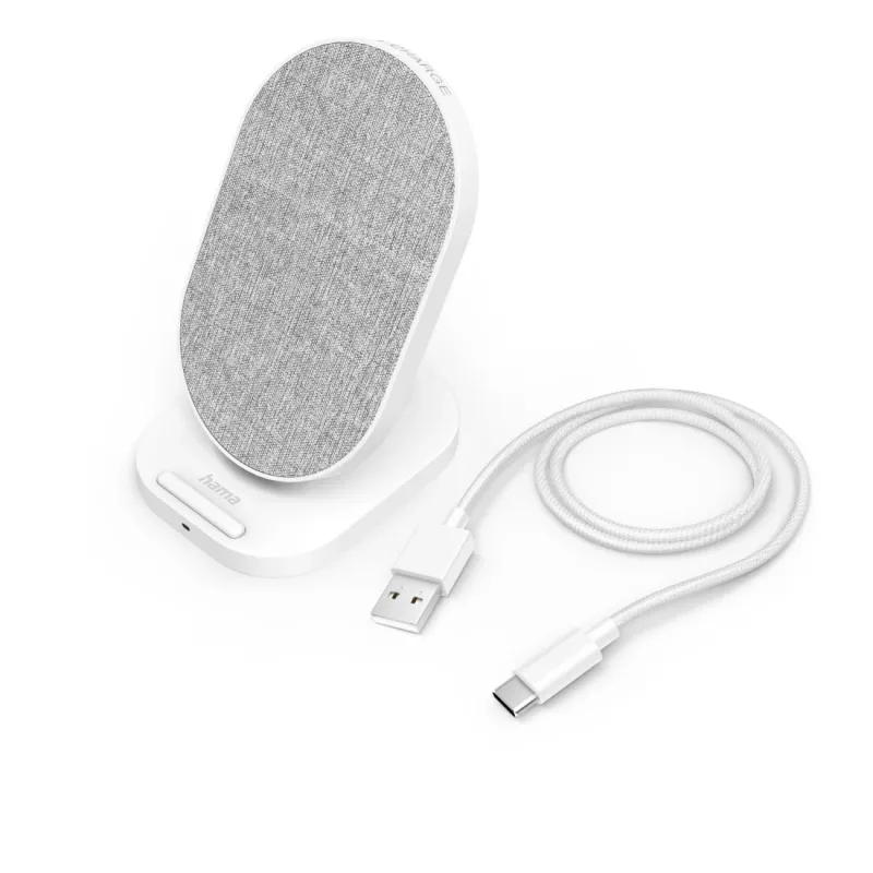 Hama QI-FC10S-Fab Smartphone Valge USB juhtmevaba laadimine Kiirlaadimine Siseruumidesse