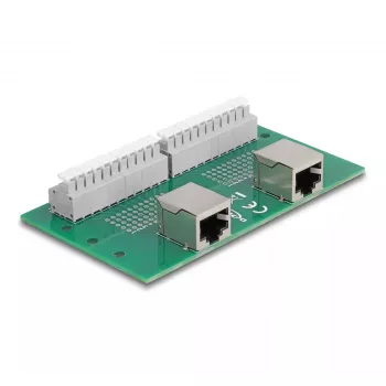 DeLOCK RJ50 2 × emane kuni 2 × klemmliist surunupuga DIN-liistule