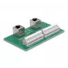 DeLOCK RJ50 2 x emane kuni 2 x klemmiplokk surunupuga DIN-liistule nurga all