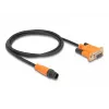 DeLOCK M12 CAN-siini kaabel A-kodeeringuga 5 kontaktiga isane M12–D-Sub 9 emane 1 m