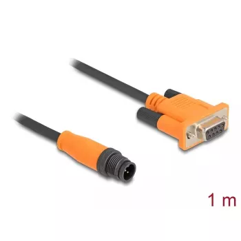 DeLOCK M12 CAN-siini kaabel A-kodeeringuga 5 kontaktiga isane M12–D-Sub 9 emane 1 m
