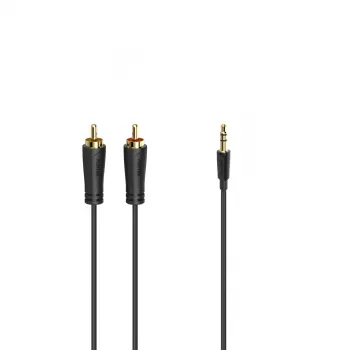 Hama 00205260 helikaabel 1,5 m 3,5 mm 2 x RCA Must
