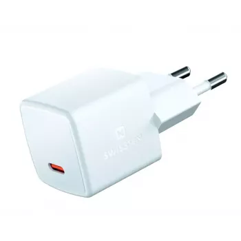 SWISSTEN Mini reisilaadur GaN 25W PD USB-C kiirlaadija telefonidele ja tahvelarvutitele