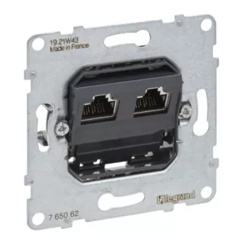 Legrand 765062 pistikupesa 2 x RJ-45 Must