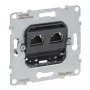 Legrand 765062 pistikupesa 2 x RJ-45 Must