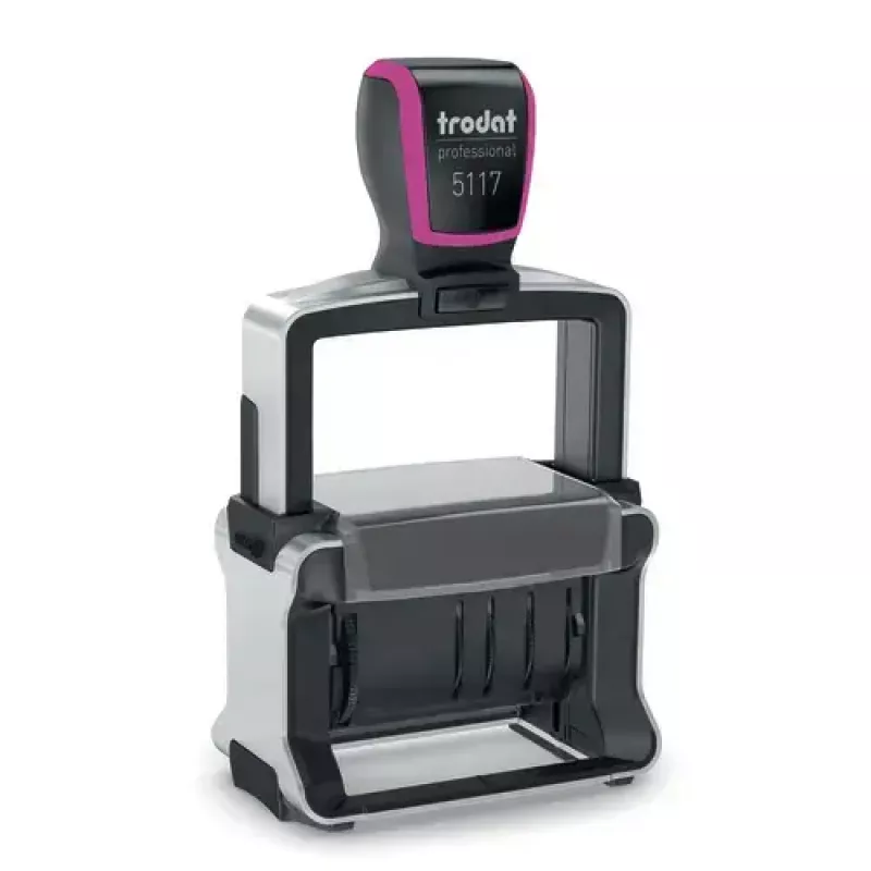 Isetindiv tekst/kuupäevatempel Trodat 5117 — jäljend 4 x 46 mm, suurus 89×52×160 mm
