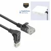 ACT Must 3 meetrit U/UTP CAT6A LSZH õhuke ühenduskaabel RJ45 ühenduspesadega 90° allapoole kaldu sirgele