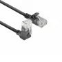 ACT must 5-meetrine U/UTP CAT6A LSZH õhuke patch-kaabel RJ45 pistikutega, 90° ülesnurga all otse