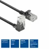 ACT must 5-meetrine U/UTP CAT6A LSZH õhuke patch-kaabel RJ45 pistikutega, 90° ülesnurga all otse