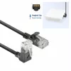 ACT must 5-meetrine U/UTP CAT6A LSZH õhuke patch-kaabel RJ45 pistikutega, 90° ülesnurga all otse