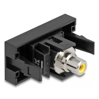 DeLOCK Easy 45 pistikupesa RCA Must Kollane Emane Emane
