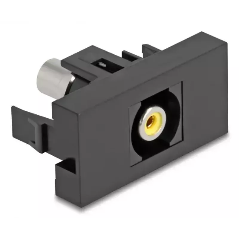 DeLOCK Easy 45 pistikupesa RCA Must Kollane Emane Emane