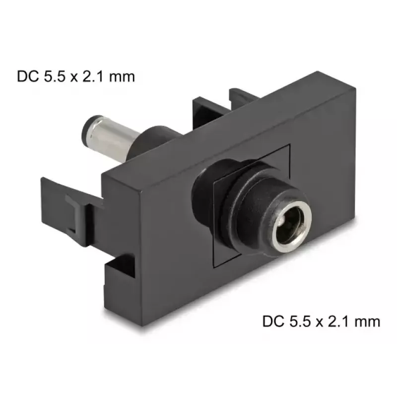 DeLOCK Easy 45 pistikupesa DC Must Emane Isane 45 mm
