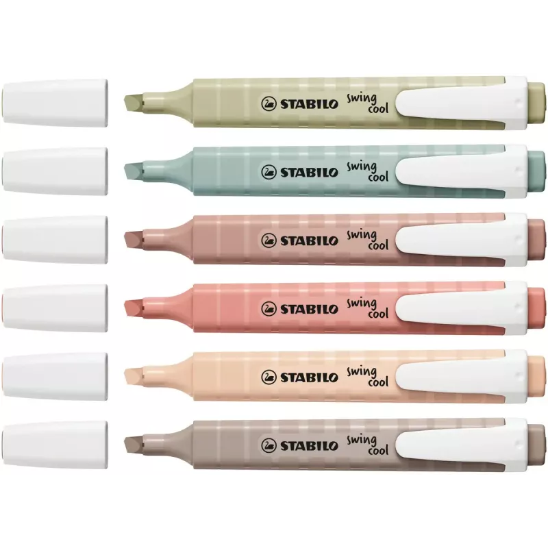 Marker STABILO swing cool NatureCOLORS 6 pcs Chisel tip Multicolour