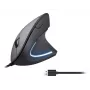 Equip Ergonomic Mouse USB-A Connector Right-Handed Black - Mouse - 3200 DPI