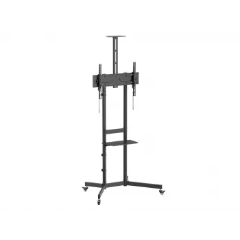 TV-käru EQUIP 37 tolli – 70 tolli Economy 37–70-tollistele ekraanidele, 70 kg kandevõime, VESA 100x100–600x400, kõrgus 1337–1430 mm, kalle -10°–5°, must