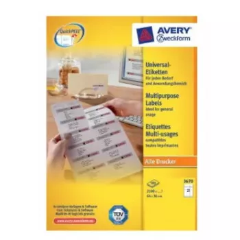 Printer Label Avery 3670 Valge