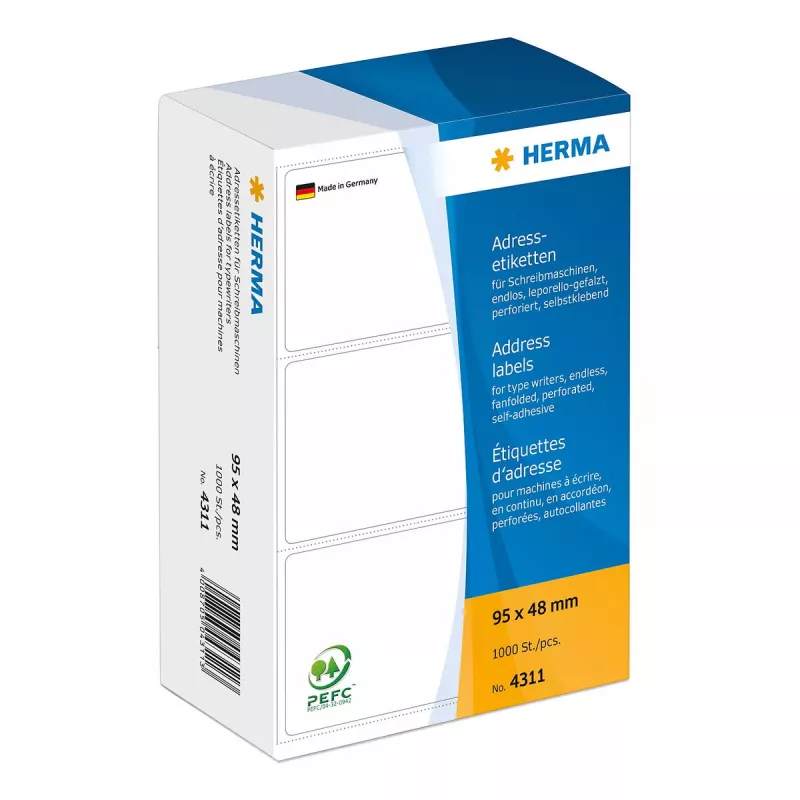Aadressisildid kirjutusmasinatele HERMA 4311