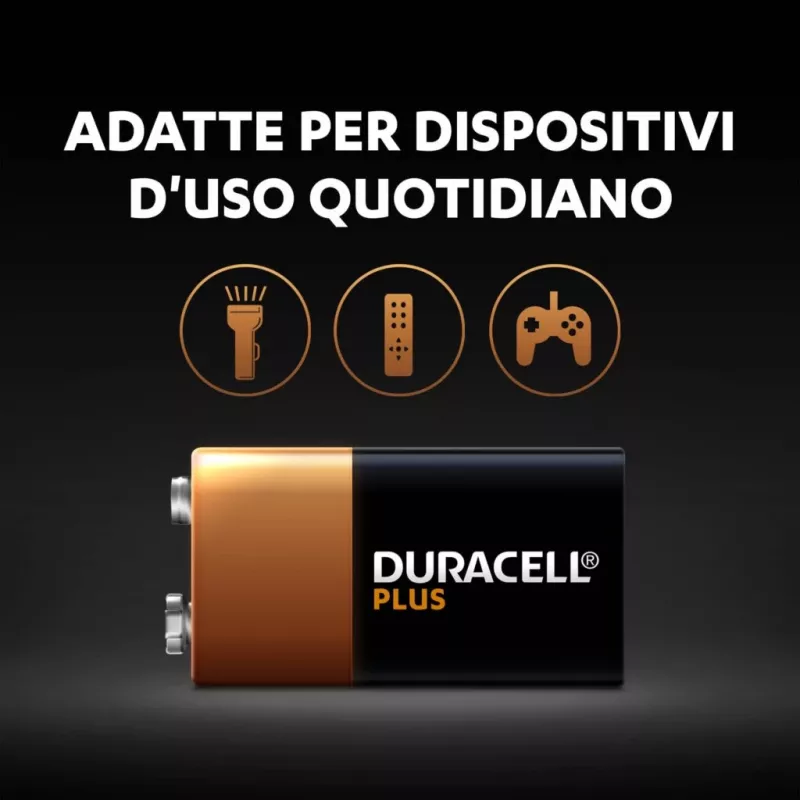 Duracell Plus ühekordne patarei 9V leelispatarei