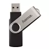 Hama 8GB Rotate USB-mälupulk USB Type-A 2.0 Must, Hõbedane