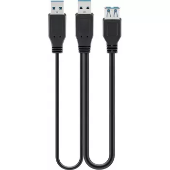 USB-kaabel Goobay 3.0 0,3m USB 3.2 Gen 1 2x USB A must