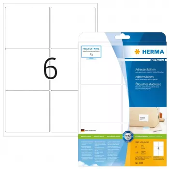 Aadressisildid Premium HERMA 4502 A4 99,1x93,1 mm