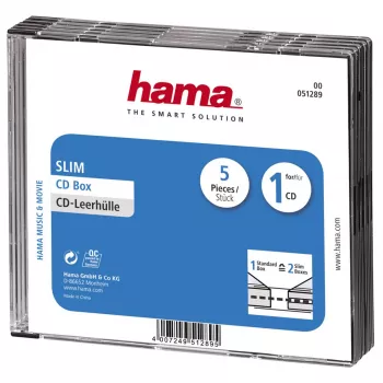 Hama CD õhuke Jewel Case 1 discs Läbipaistev