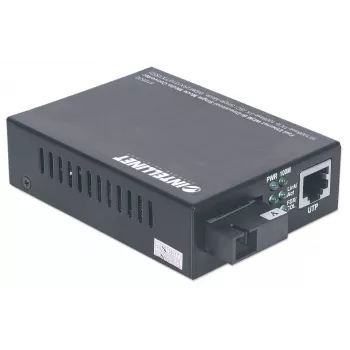 Intellinet Fast Ethernet WDM kahesuunaline ühemoodiline meediamuundur, 10/100Base-Tx 100Base-Fx-le (SC) ühemoodiline, 20 km (12,4 miili), WDM (Rx1310/Tx1550)