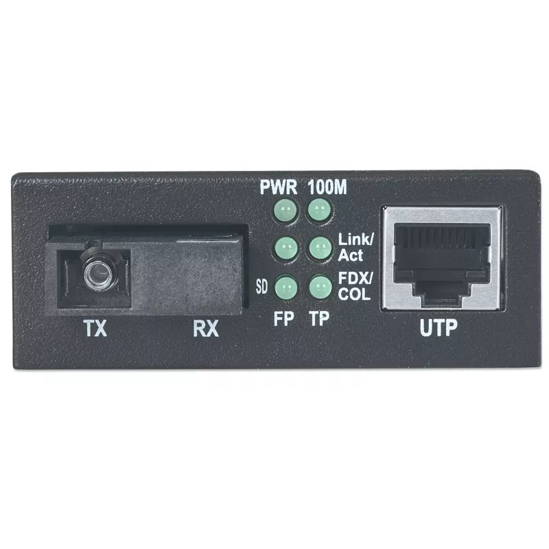 Intellinet Fast Ethernet WDM kahesuunaline ühemoodiline meediamuundur, 10/100Base-Tx 100Base-Fx-le (SC) ühemoodiline, 20 km (12,4 miili), WDM (Rx1310/Tx1550)