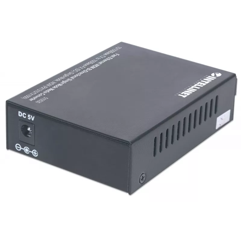 Intellinet Fast Ethernet WDM kahesuunaline ühemoodiline meediamuundur, 10/100Base-Tx 100Base-Fx-le (SC) ühemoodiline, 20 km (12,4 miili), WDM (Rx1310/Tx1550)