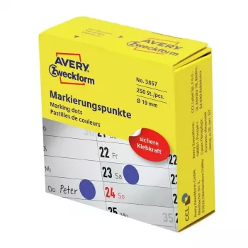 Avery 3857 isekleepuv silt Ümar Püsiv Sinine 250 tk