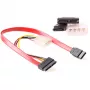 ACT Micro SATA(6+7) emane - SATA(7) emane + 5,25 tolli isane (4 kontakti) 0,30 m