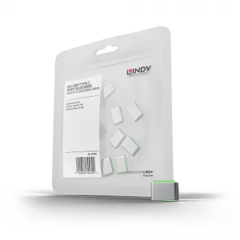 Lindy USB Type C pordiblokeerijad (ilma võtmeta) - pakk 10 tk, roheline